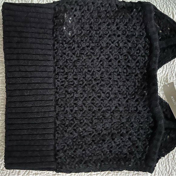 J.Crew new with tags black crocheted top size large - Picture 8 of 9